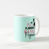 Mug Être un flamant rose dans une volée de pigeons (Devant droit)