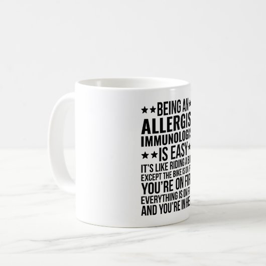 Mug Être un immunologue allergologue est facile C'est  (Devant gauche)