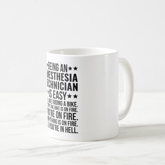 Mug Être un technicien en anesthésie est facile C'est  (Devant droit)