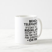 Mug Être un télévendeur C'est facile c'est comme roule (Devant droit)