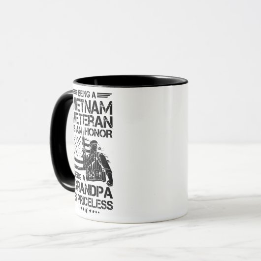 Mug Être un vétéran du Vietnam est un grand-père de fa (Devant gauche)