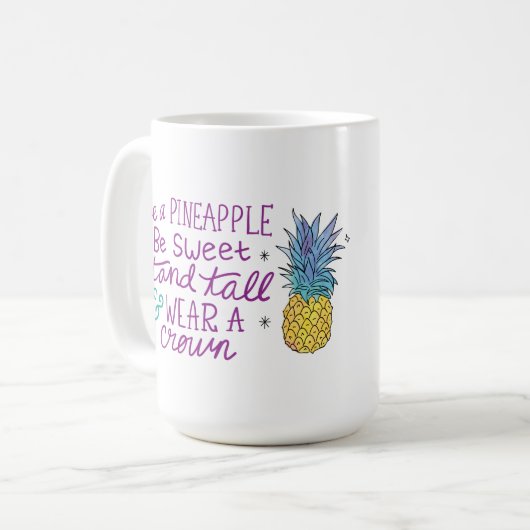 Mug Être une boue d'ananas (Devant gauche)