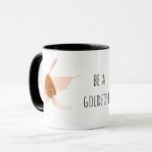 Mug être une illustration noire orange de poisson roug (Devant gauche)