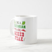 Mug Être Végétarien Est Un Gros Steak Manqué (Devant gauche)