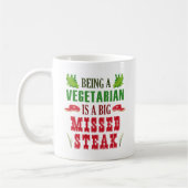 Mug Être Végétarien Est Un Gros Steak Manqué (Gauche)