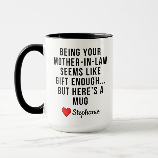 Mug Être votre mère en droit cadeau (Gauche)
