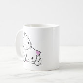 Mug Étreindre blanc mignon de chatons (Devant gauche)
