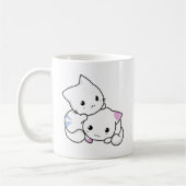 Mug Étreindre blanc mignon de chatons (Gauche)