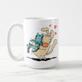 Mug Étreindre de chien et de chat (Gauche)