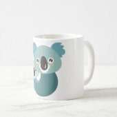 Mug Étreindre doux de mère et de bébé de koala de (Devant droit)