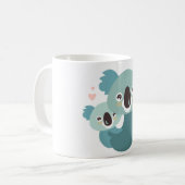 Mug Étreindre doux de mère et de bébé de koala de (Devant gauche)