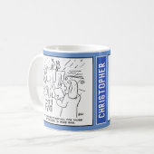 Mug Etude biblique drôle ou histoire biblique de l'arc (Devant gauche)