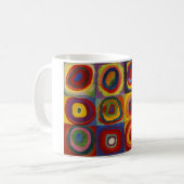 Mug Étude des couleurs des cercles Carré (Devant gauche)