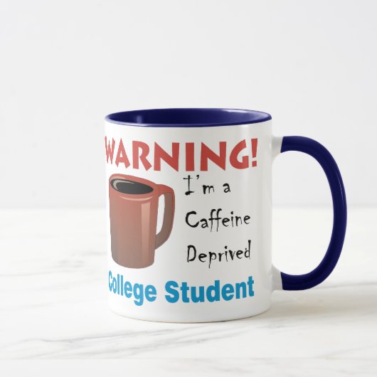Mug Étudiant déshérité par caféine (Droite)