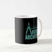 Mug Étudiant en architecture d'architecture d'avenir (Devant droit)