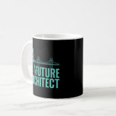 Mug Étudiant en architecture d'architecture d'avenir (Devant gauche)