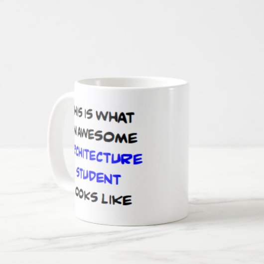 Mug étudiant en architecture, génial (Devant gauche)