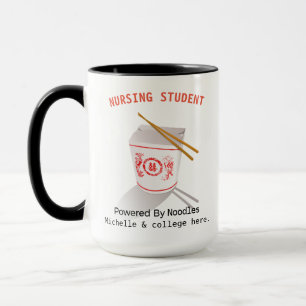 Mug Étudiant en soins infirmiers personnalisé alimenté