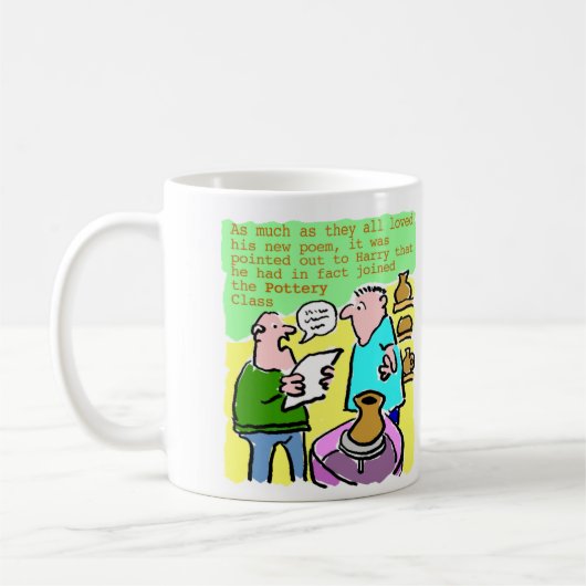 Mug Étudiant mûr lit un poème dans la classe de poteri (Gauche)