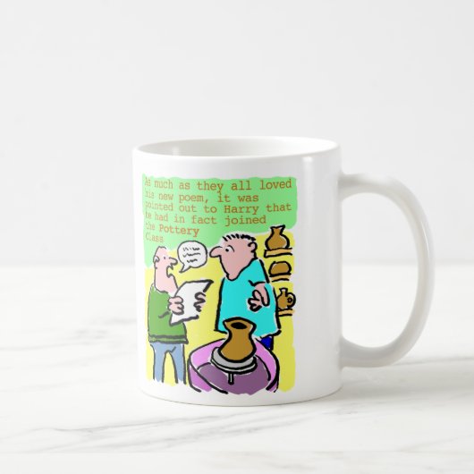 Mug Étudiant mûr lit un poème dans la classe de poteri (Droite)