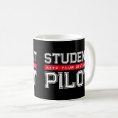 Mug Étudiant Pilote Conserver Votre Distance Muet (Devant droit)