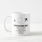 Mug Étudiant pilote premier avion solo drôle sur mesur (Gauche)