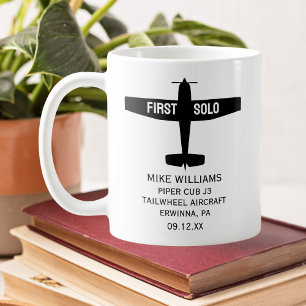 Mug Étudiant pilote premier avion solo Personnalisé