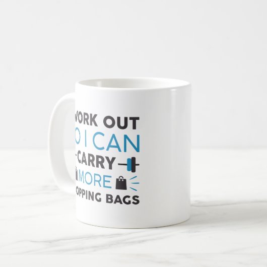 Mug Étudier les sacs d'achat (Devant gauche)