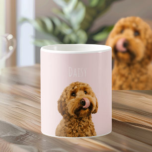 Mug Étui de téléphone rose pastel personnalisé avec ph