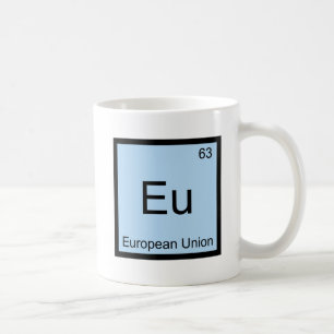 Mug Eu - Symbole d'élément de chimie de l'Union Europé