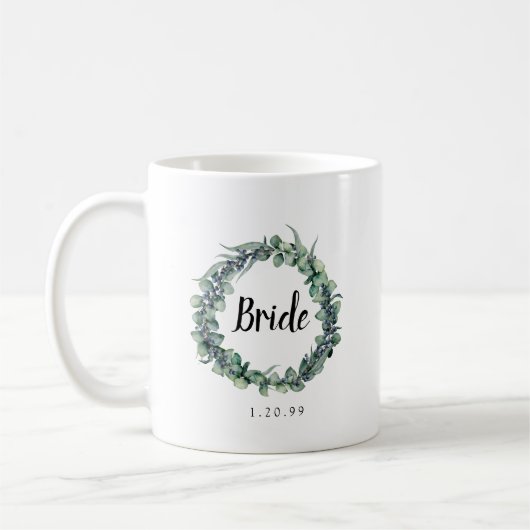 Mug Eucalyptus Berry Wreath Botanical Bride (Gauche)