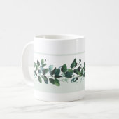 Mug Eucalyptus bleu foncé et vert foncé Feuille (Devant gauche)