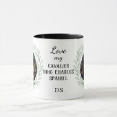 Mug Eucalyptus Cavalier King Charles Spaniel Monogram (Centre)