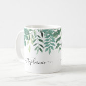 Mug Eucalyptus Green Nom personnalisé (Devant gauche)