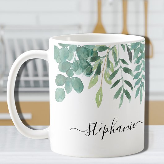 Mug Eucalyptus Green Nom personnalisé