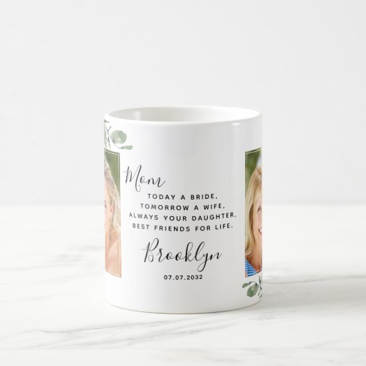 Mug Eucalyptus Mère de la mariée Mariage cadeau (Centre)