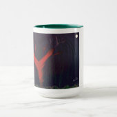 Mug Eucalyptus Midnight Mug. Impressionist art. (Centre)