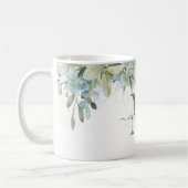 Mug Eucalyptus Moderne Verdure Monogramme Floral (Gauche)