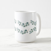 Mug Eucalyptus Motif vert (Devant droit)