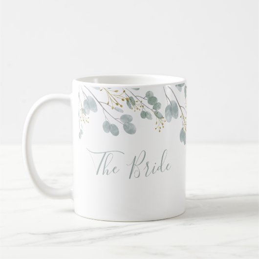 Mug Eucalyptus rustique mariée (Gauche)
