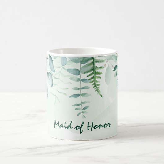 Mug Eucalyptus verdure servante verte honneur mariage (Centre)