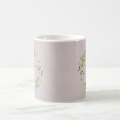 Mug Éucalyptus vert et feuille Monogramme de la couron (Centre)