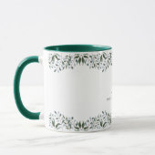 Mug Eucalyptus Vert Floral Nom de famille (Gauche)