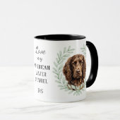 Mug Eucalyptus Wreath American Water Spaniel Monogram (Devant droit)