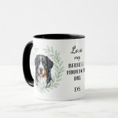 Mug Eucalyptus Wreath Bernese Mountain Dog Monogram (Devant gauche)