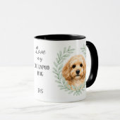 Mug Eucalyptus Wreath Buff Cockapoo Dog Monogram (Devant droit)