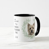 Mug Eucalyptus Wreath Cairn Terrier Dog Monogram (Devant droit)