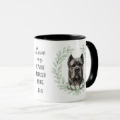 Mug Eucalyptus Wreath Cane Corso Dog Monogram (Devant droit)