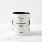 Mug Eucalyptus Wreath Dalmatian Dog Monogram (Centre)