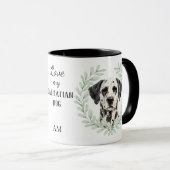 Mug Eucalyptus Wreath Dalmatian Dog Monogram (Devant droit)